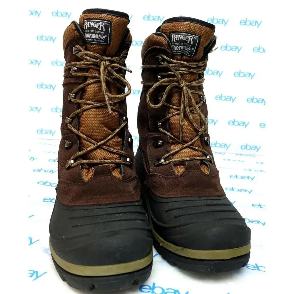 Ranger Thermolite men's size 7 suede and rubber lace up boots brown